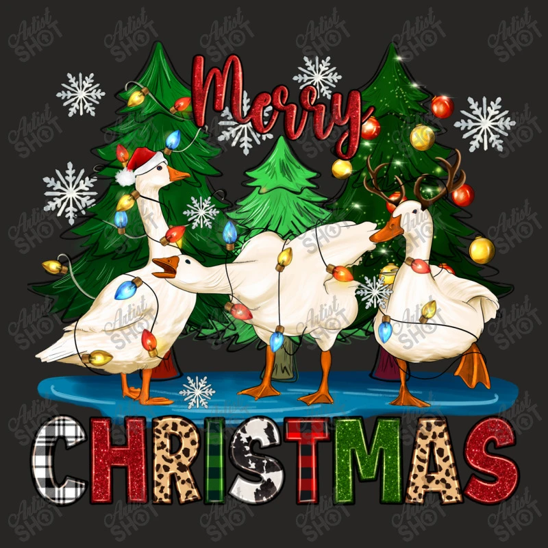 Merry Christmas Duck Ladies Fitted T-Shirt - Image 5