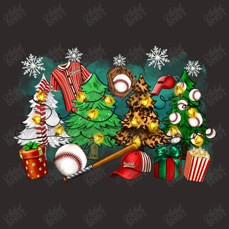 Christmas Trees With Baseball Racerback Tank - Image 5