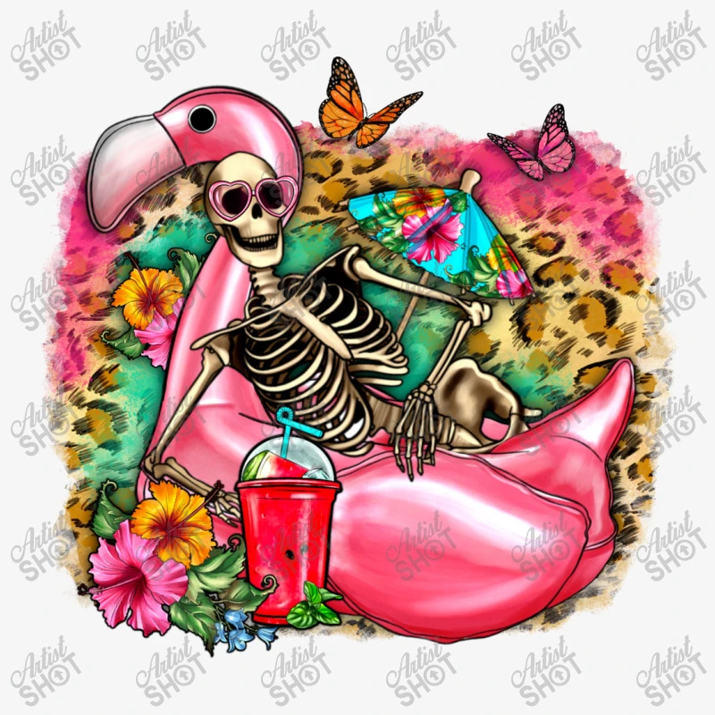 Summer Skeleton Ladies Fitted T-Shirt - Image 5