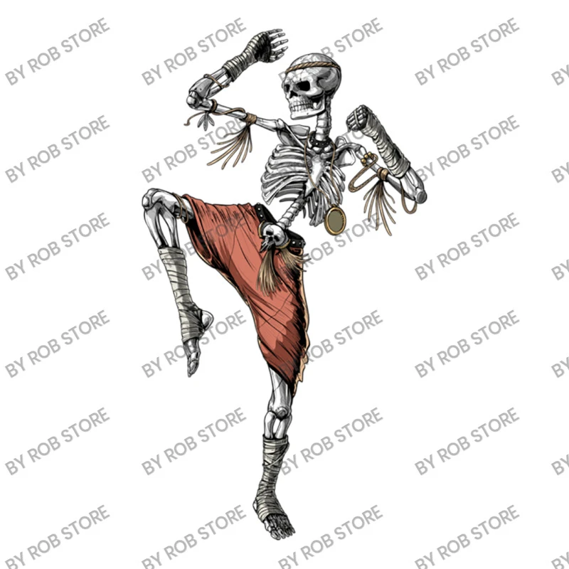 Skeleton Muay Thai Fighter Crop Top - Image 3