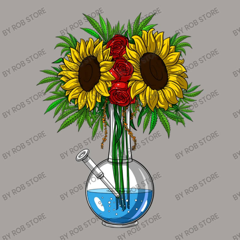 Weed Sunflowers Bong Vase Racerback Tank - Image 5