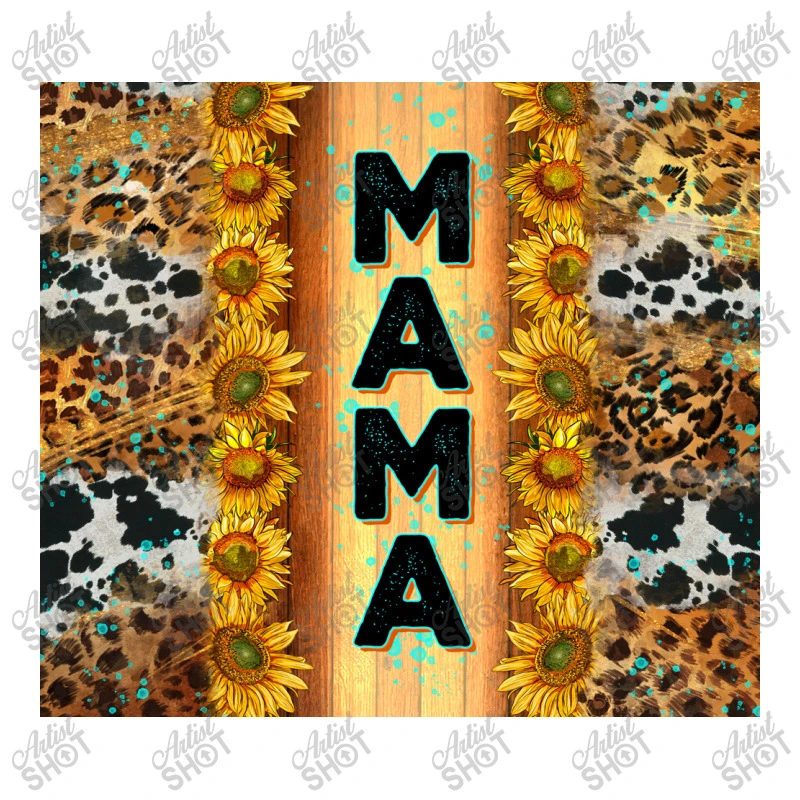 Mama With Cowhide Leopard And Sunflowers Crop Top - Image 3
