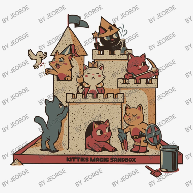 Sandbox Summer Cat Spring Break All Over Women's T-shirt - Image 5