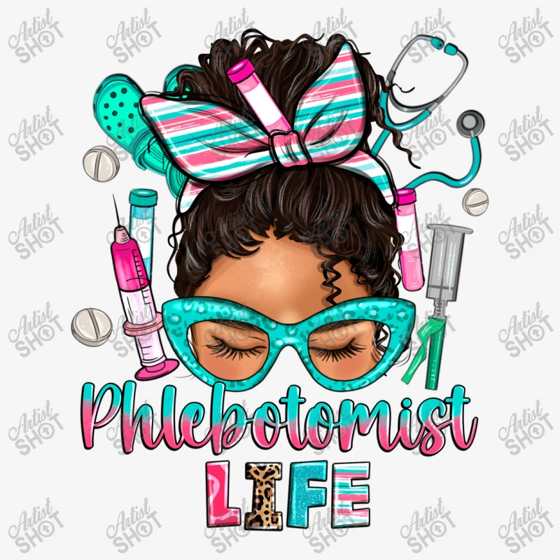 Phlebotomist Life Messy Bun All Over Women's T-shirt - Image 5