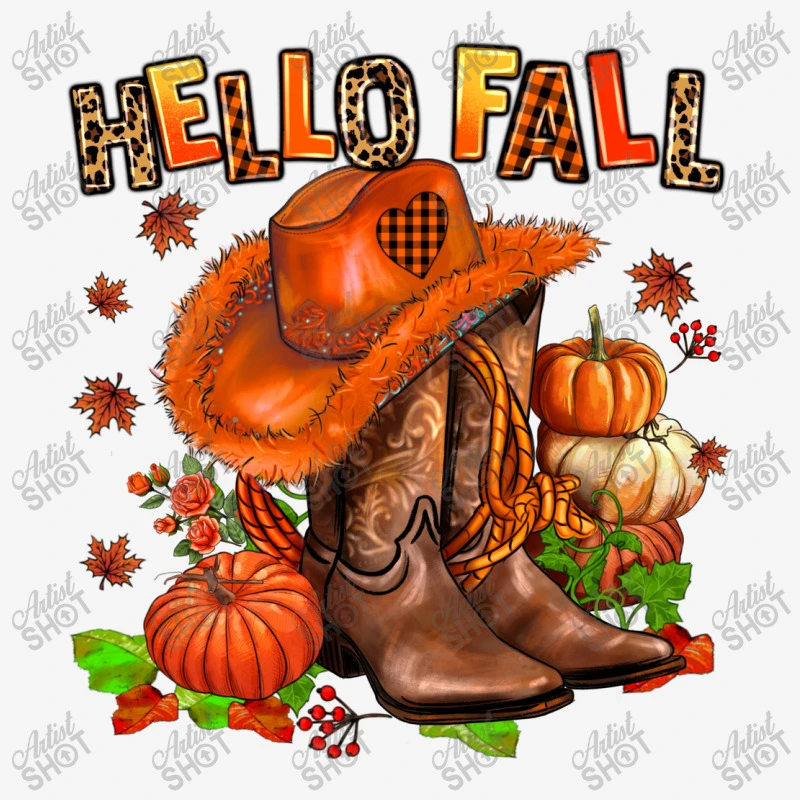 Hello Fall Pumpkins Cowgirl And Roses All Over Women's T-shirt - Image 5