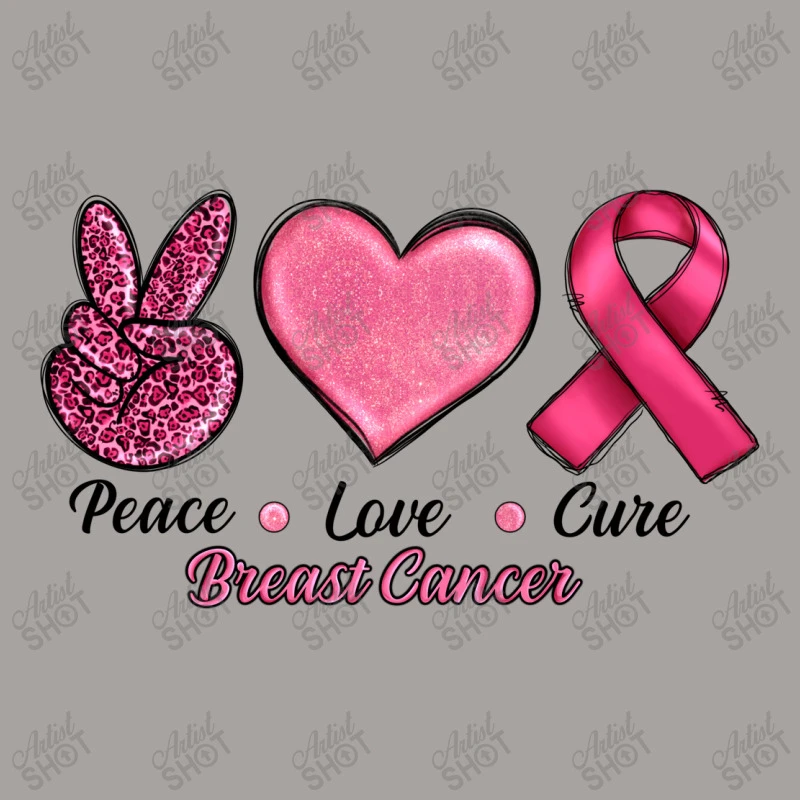 Peace Love Cure Cancer Racerback Tank - Image 5
