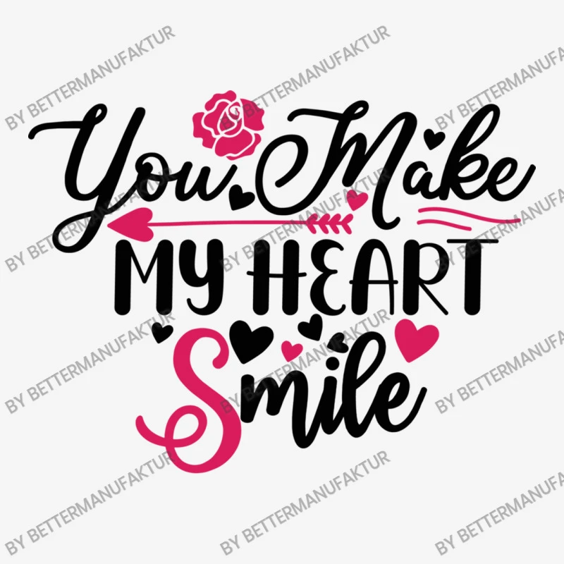 You Make My Heart Smile Happy Valentine S Day Roma All Over Women's T-shirt - Image 5