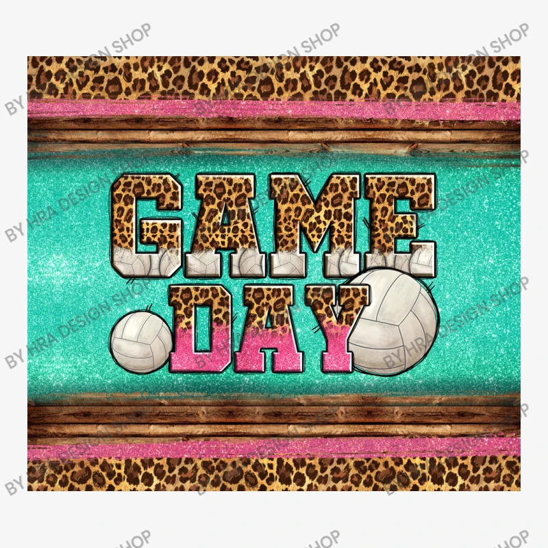 Western Glitter Game Day Volleyball Ladies Fitted T-Shirt - Image 5