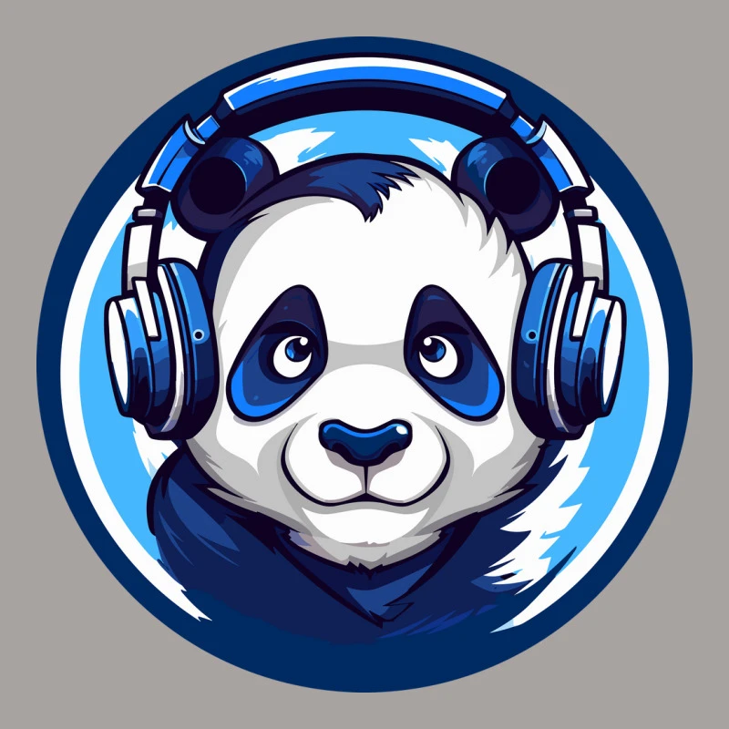 Panda Blue Headphones Racerback Tank - Image 5