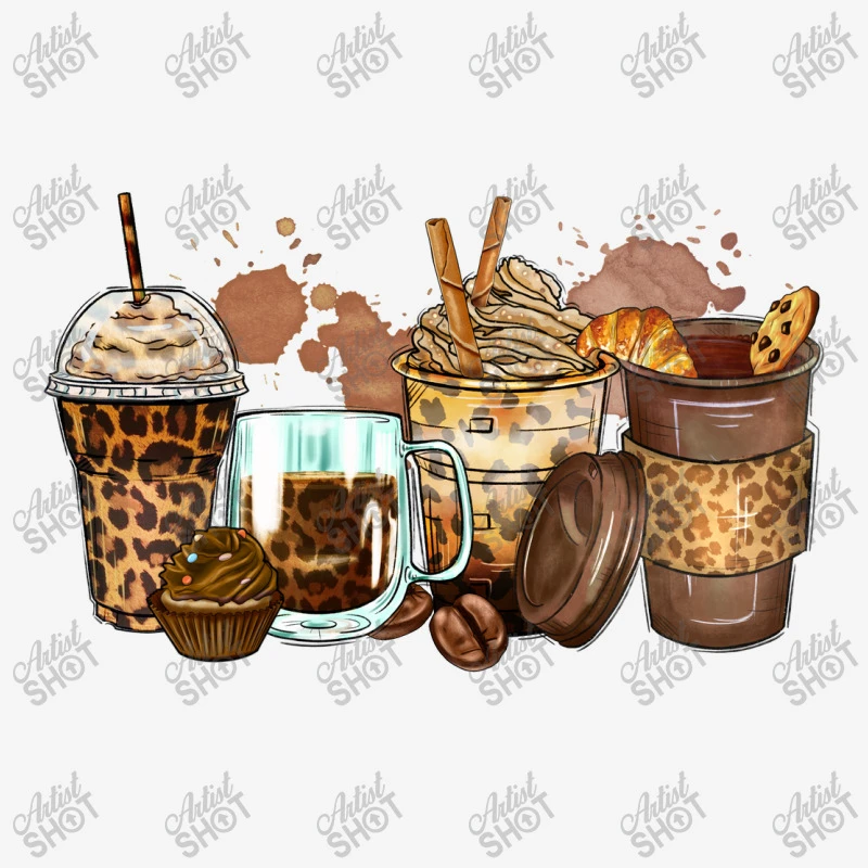 Leopard Coffee Cups All Over Women's T-shirt - Image 5