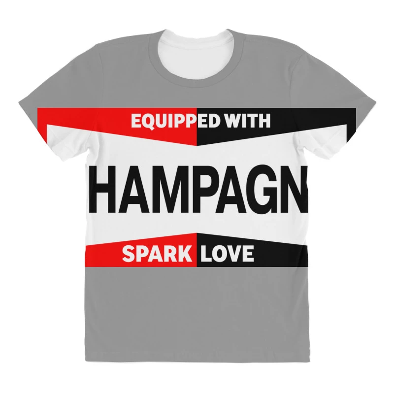 Champagne Spark Of Love All Over Women's T-shirt - Image 3