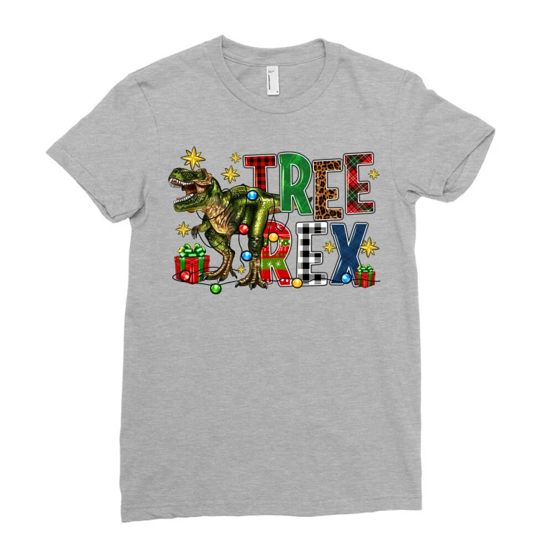 Tree Rex Coffee Drink Ladies Fitted T-Shirt - Image 3