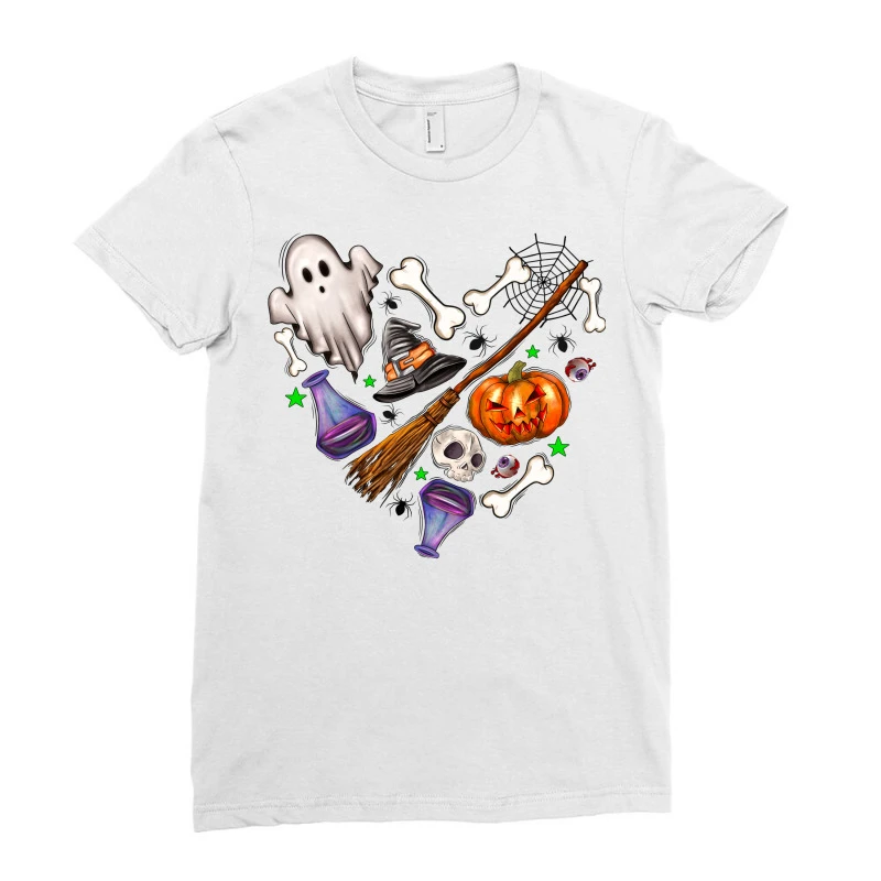Love Halloween Ladies Fitted T-Shirt - Image 3