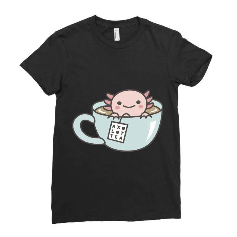 Axolotl Tea Ladies Fitted T-Shirt - Image 3