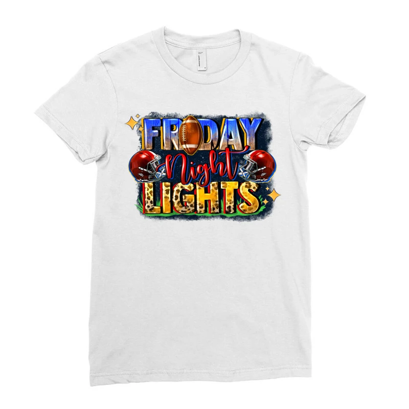 Friday Night Lights Football Ladies Fitted T-Shirt - Image 3
