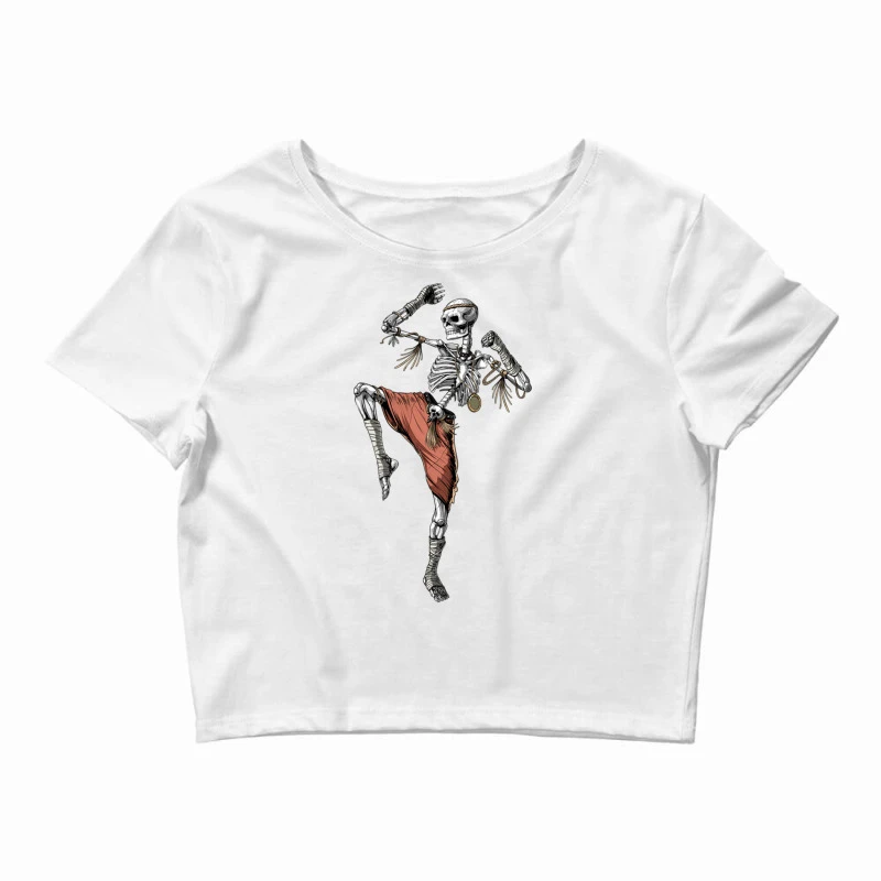 Skeleton Muay Thai Fighter Crop Top