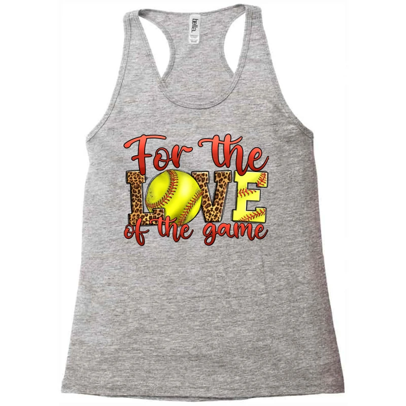 Western For The Love Of The Game Softball Racerback Tank - Image 3