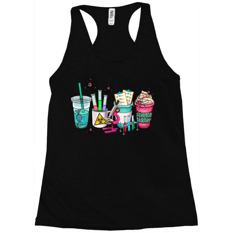 Science Teacher Coffee Cups Racerback Tank - Image 3