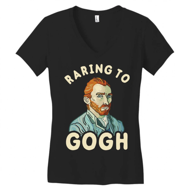 Raring To Gogh Women's V-Neck T-Shirt - Image 3