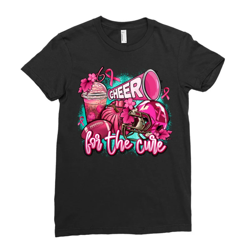 Cheer For The Cure Ladies Fitted T-Shirt - Image 3
