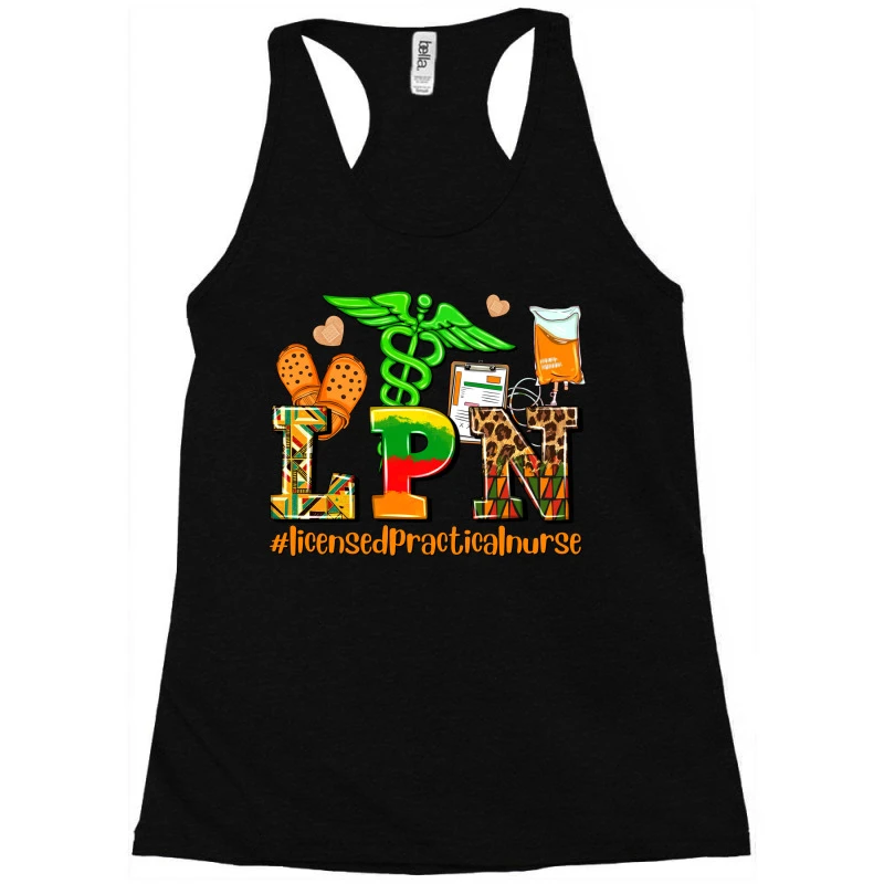 Lpn Juneteenth Licensed Practical Nurse Racerback Tank - Image 3