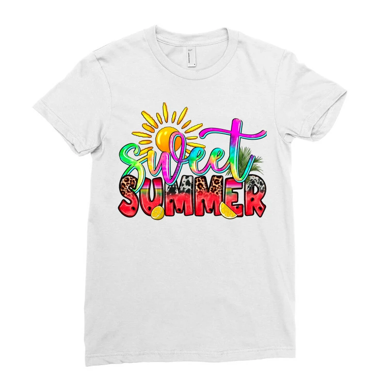 Sweet Summer Ladies Fitted T-Shirt - Image 3