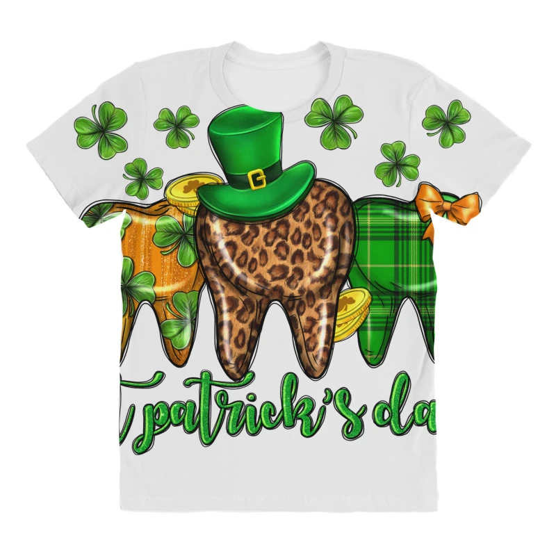 Dentist St. Patrick's All Over Women's T-shirt - Image 3