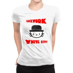Clockwork White Kitty All Over Women's T-shirt