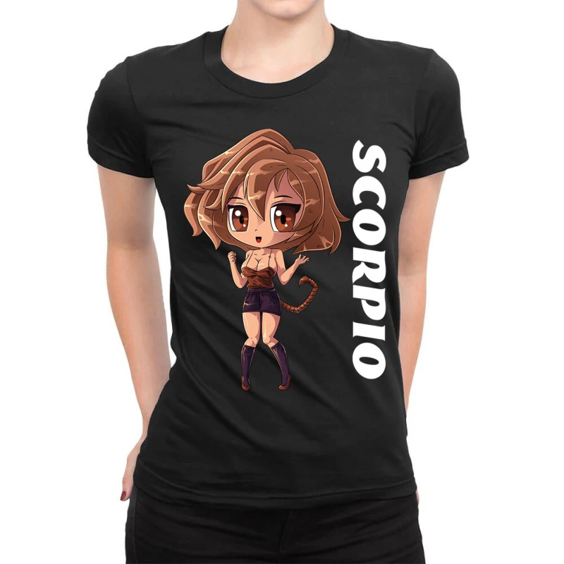 Zodiac Scorpio Girl Astrology Horoscope Sign Cute Ladies Fitted T-Shirt