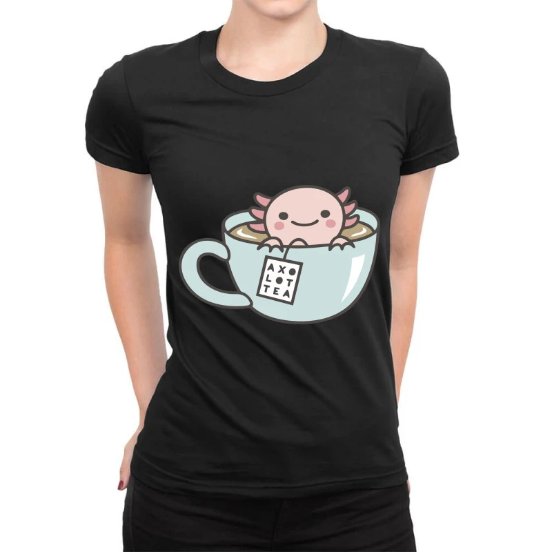 Axolotl Tea Ladies Fitted T-Shirt