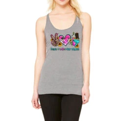 Peace Love Hair Stylist Racerback Tank