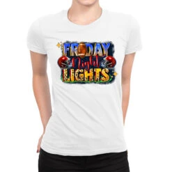 Friday Night Lights Football Ladies Fitted T-Shirt