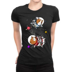 Space Guinea Pigs Ladies Fitted T-Shirt