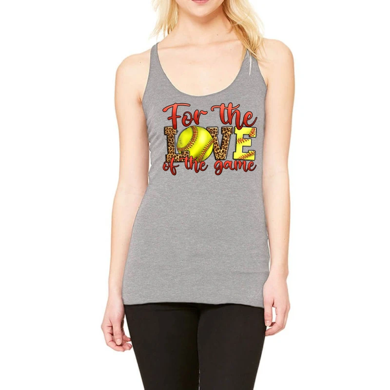 Western For The Love Of The Game Softball Racerback Tank