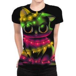 Meow Catmas Lights All Over Women's T-shirt