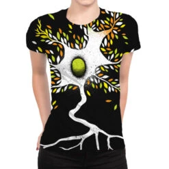 Neuron Three Biomimicry Neuro Science Nature All Over Women's T-shirt