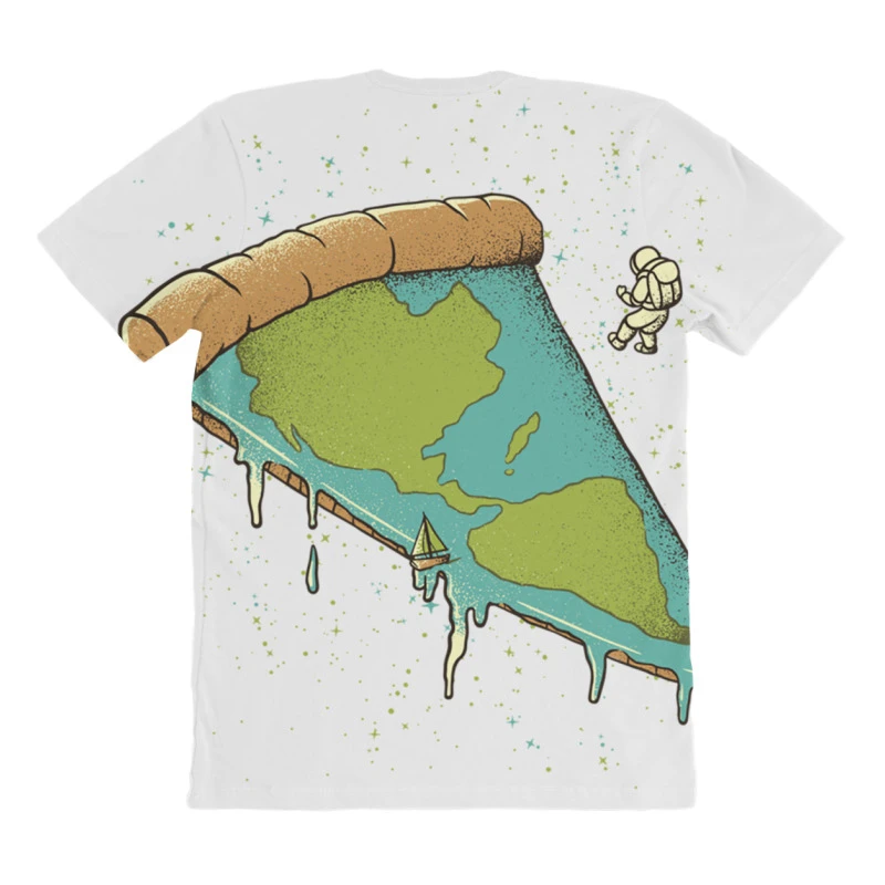 Pizza Earth All Over Women's T-shirt - Image 4