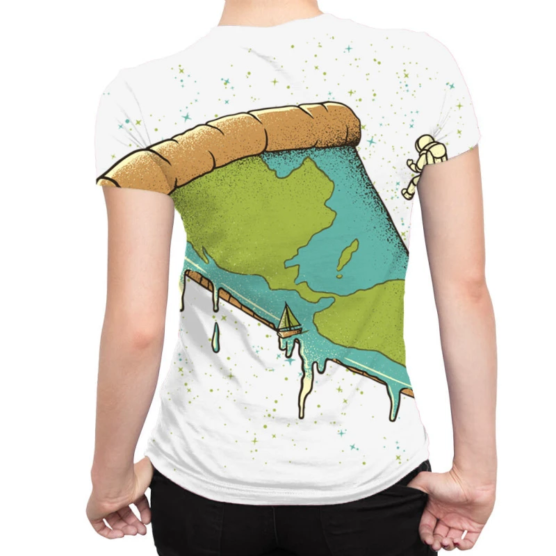 Pizza Earth All Over Women's T-shirt - Image 2