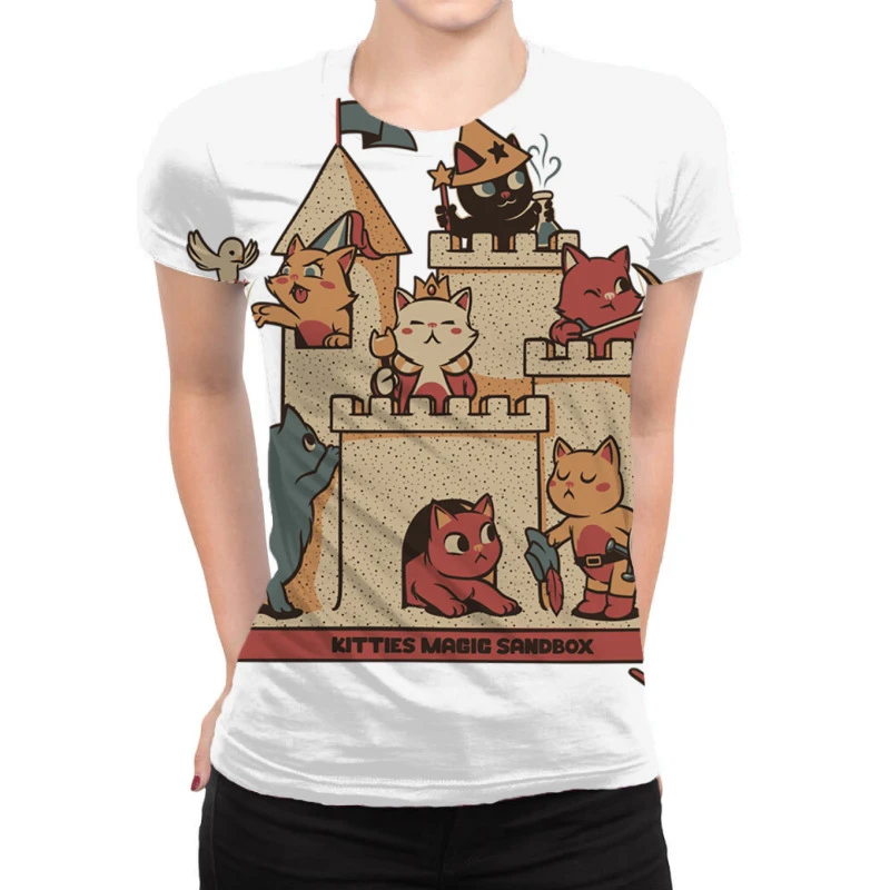 Sandbox Summer Cat Spring Break All Over Women's T-shirt