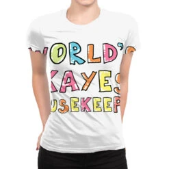 World S Okayest Housekeeper Gift Idea All Over Women's T-shirt