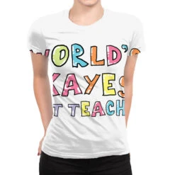 World S Okayest Art Teacher Gift Idea All Over Women's T-shirt