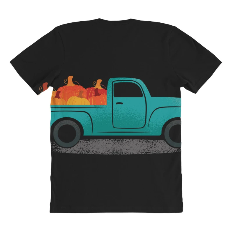 Vintage Pumpkin Truck Fall Funny Halloween Party G All Over Women's T-shirt - Image 4