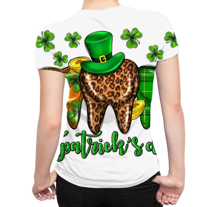 Dentist St. Patrick's All Over Women's T-shirt - Image 2