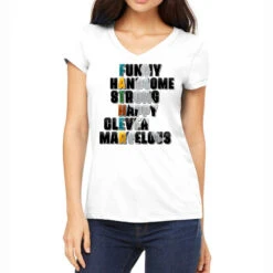 Father Words Women's V-Neck T-Shirt