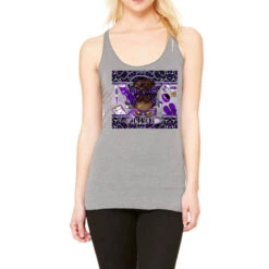 Afro Messy Bun Purple Gray CMA Life Racerback Tank