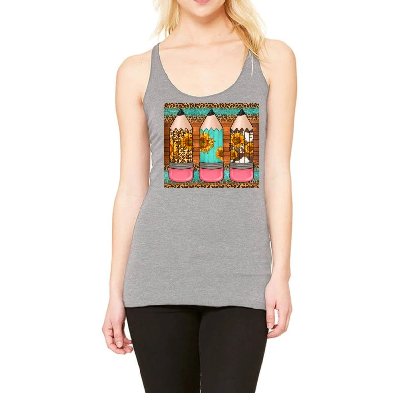 Western Teacher Pencils Racerback Tank