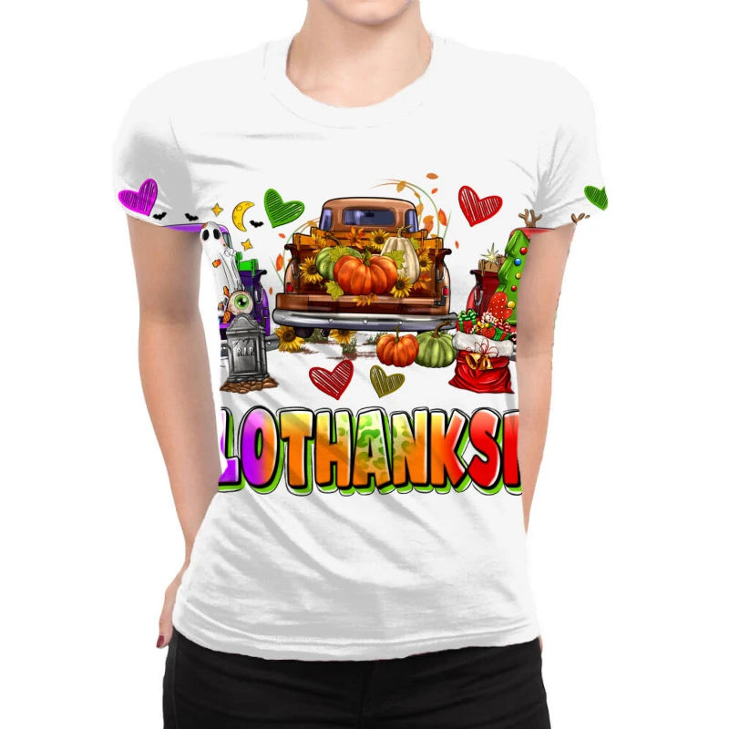Happy Hallothanksmas Trucks All Over Women's T-shirt
