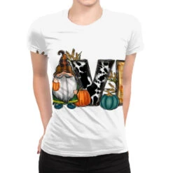 Fall Love Gnome All Over Women's T-shirt