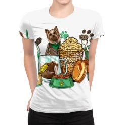 Yorkshire Terrier Coffee Cups All Over Women's T-shirt