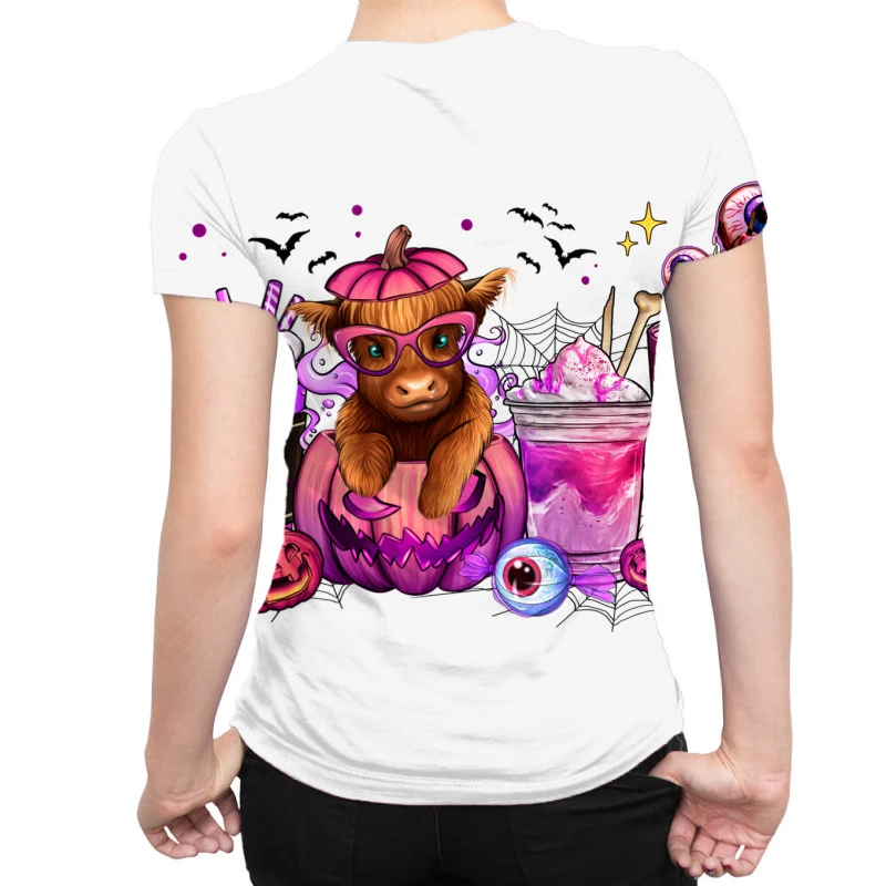 Halloween Heifer Coffee Cups All Over Women's T-shirt - Image 2